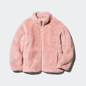 Uniqlo girls Pink Fluffy Fleece Jacket
